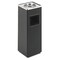 Safco Ash 'N Trash Sandless Urn, Square, Stainless Steel, 3 gal, Black/Chrome 9696BL - alternate 2